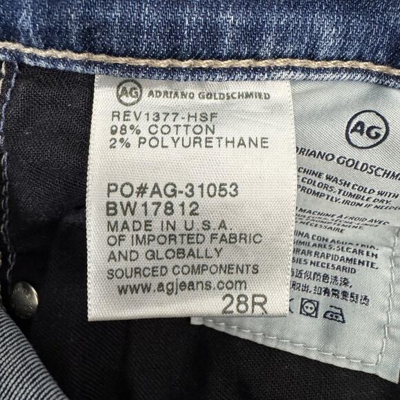 AG Adriano Goldschmied Stevie Ankle Jeans Womens 28R Blue Slim Straight Denim - Picture 7 of 12